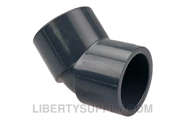 NIBCO 4506 1-1/2" 45&deg; (1/8 Bend) PVC Sch 80 Chemtrol Elbow CA05150