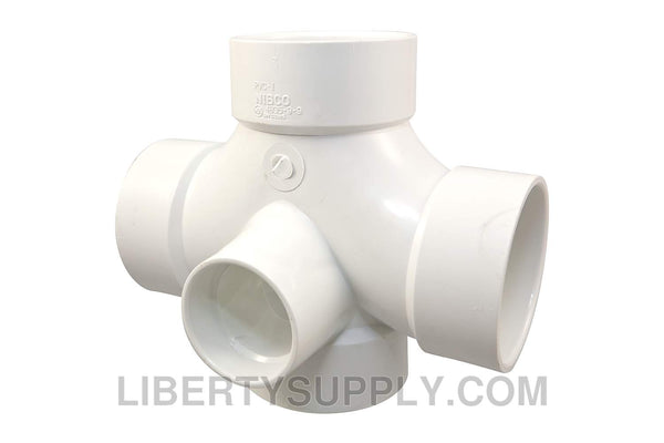 NIBCO 4835-9-9 3" x 3" x 3" x 3" x 2" x 2" PVC DWV Tee K276250