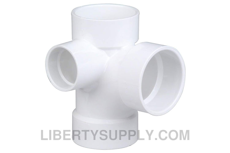 NIBCO 4871 4" x 4" x 4" x 2" PVC DWV Tee K495500