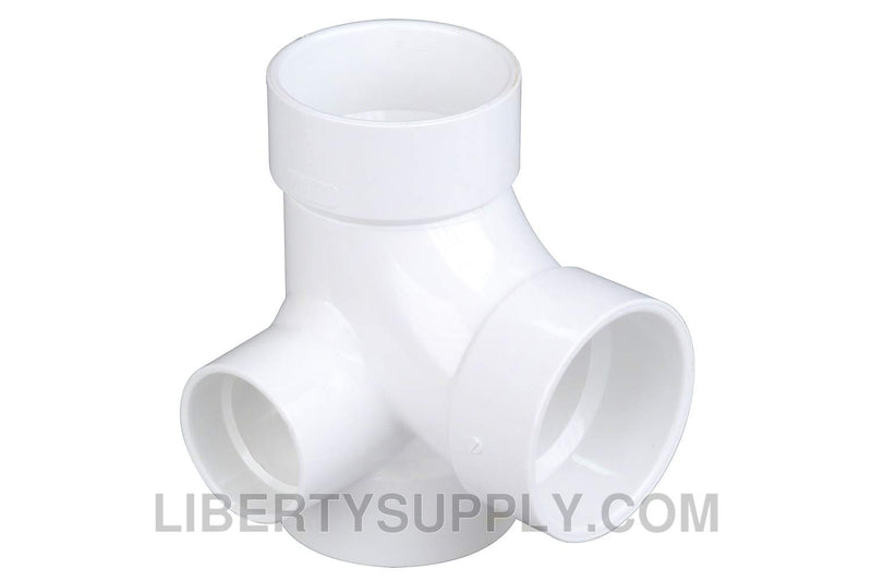 NIBCO 4872 4" x 4" x 4" x 2" PVC DWV Tee K500500