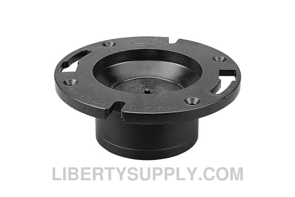 NIBCO 5855 4" Closet Flange w/Knockout Test Plug Hub ABS DWV I355900