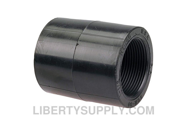 NIBCO 6101-3-3 1" Black PP Chemtrol Coupling CC00500