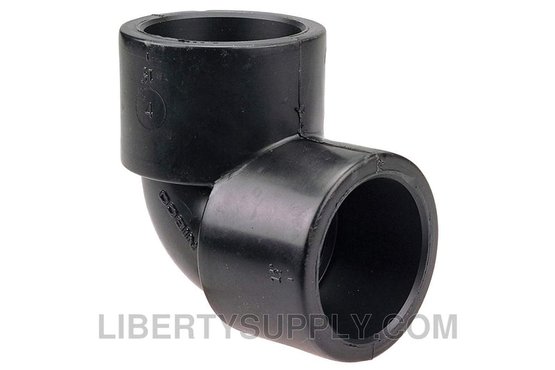 NIBCO 6107 3/4" 90&deg; (1/4 Bend) Black PP Chemtrol Elbow CC02000