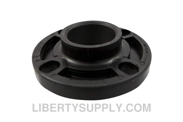 NIBCO 6151-W 6" Socket Chemtrol Flange Black PP Sch 80, 1-Piece Webbed Design CC09362