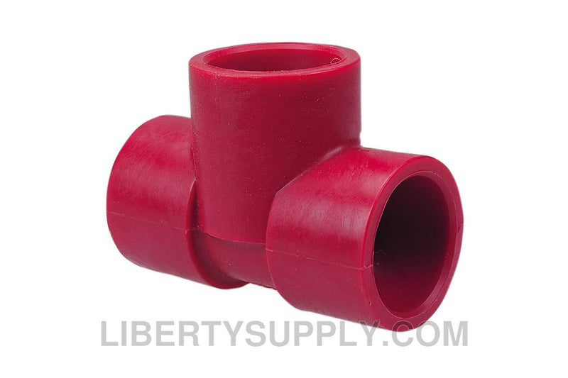 NIBCO 6511 2" Red PVDF Chemtrol Tee CD01950