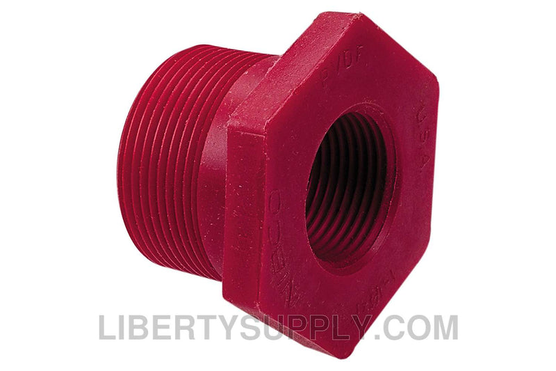 NIBCO 6518-3-4 1" x 1/2" Red PVDF Chemtrol Bushing CD03290