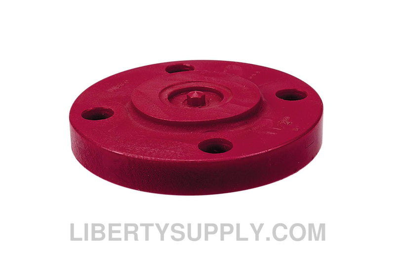 NIBCO 6519-H 1" Chemtrol Blind Flange Kynar Red PVDF Sch 80, 1-Piece Solid Design CD03600