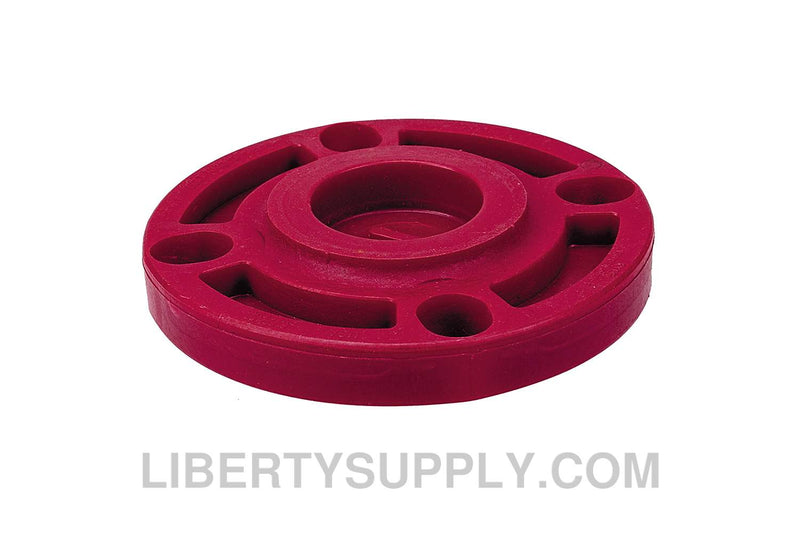 NIBCO 6519-W 6" Chemtrol Blind Flange Kynar Red PVDF Sch 80, 1-Piece Webbed Design CD03742