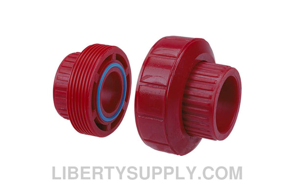 NIBCO 6533 3/4" Red PVDF Chemtrol Union CD04050