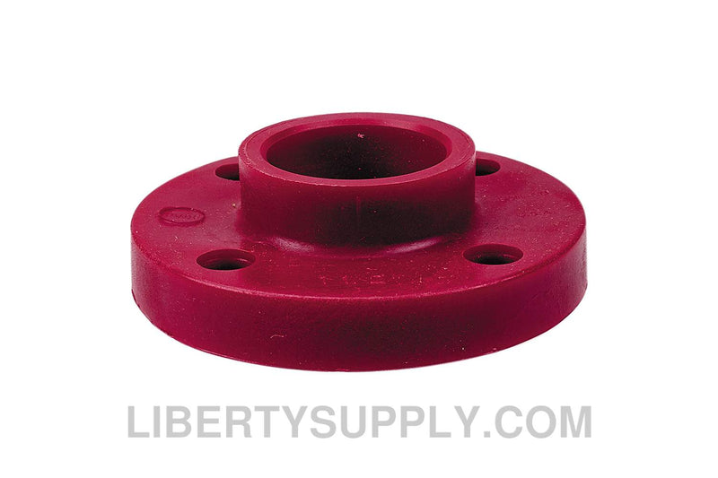 NIBCO 6551-H 4" Socket Chemtrol Flange Kynar Red PVDF Sch 80, 1-Piece Solid Design CD04720