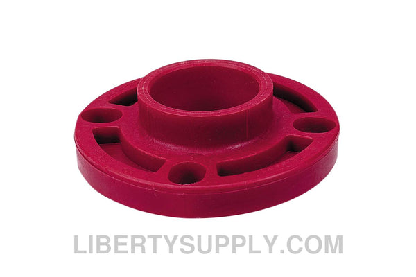 NIBCO 6551-W 6" Socket Chemtrol Flange Kynar Red PVDF Sch 80, 1-Piece Webbed Design CD04742