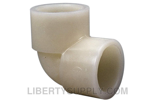 NIBCO 6607 3" 90&deg; (1/4 Bend) Natural PVDF Chemtrol Elbow CE01460