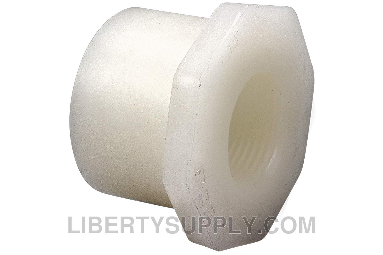 NIBCO CE03459, 1in. x 1/4in. Flush Spigot x Th Reducer Bushing Spg x FPT Kynar Natural PVDF Sch 80