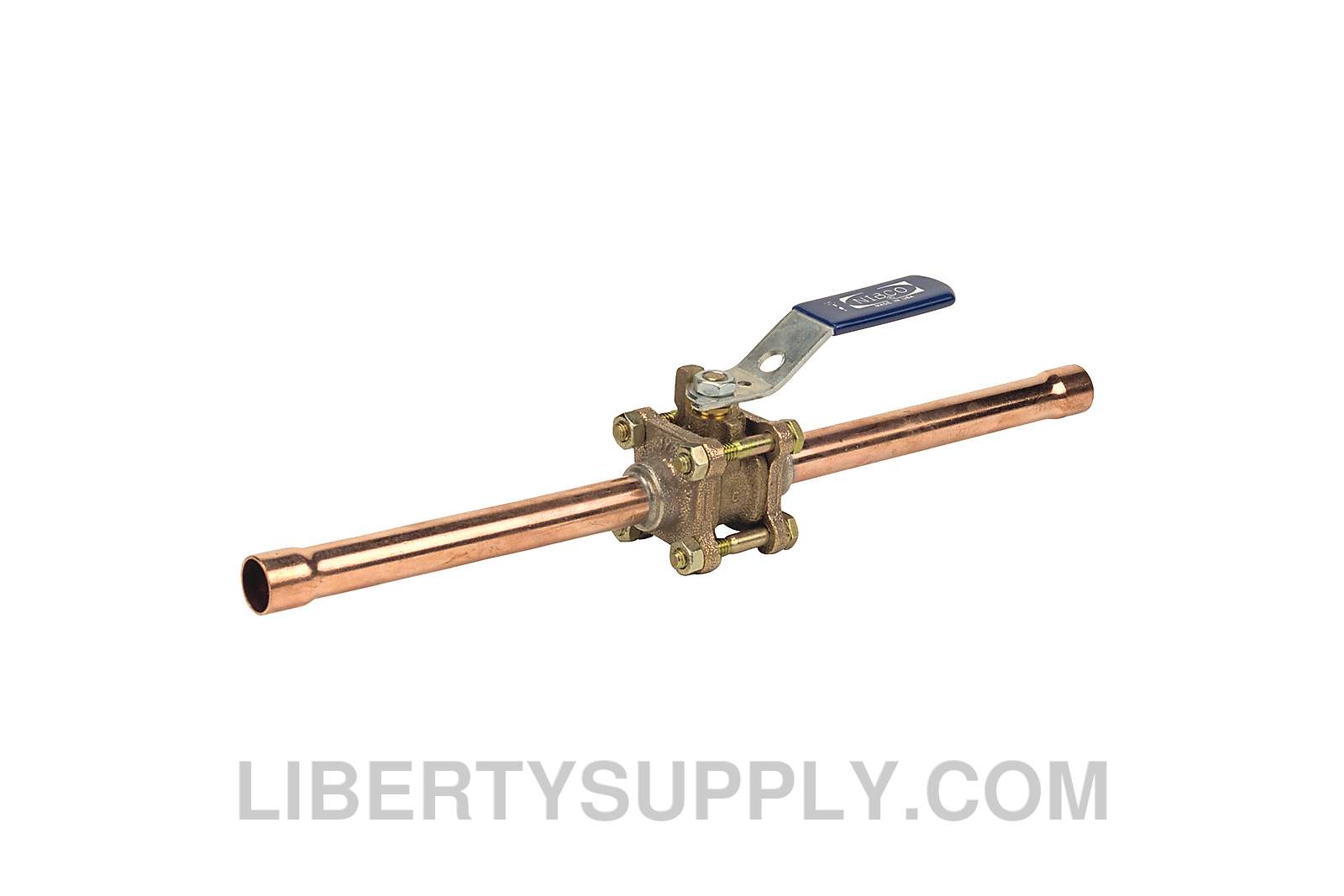 NIBCO CS-595-YX-EC 1-1/2" Copper Stub Medical Gas Ball Valve NJ921AC