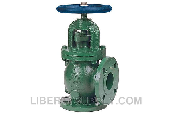 NIBCO F-838-31 8" Flanged Ductile Iron Angle Valve NHD800L