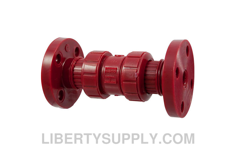 NIBCO F-65-BC-V 1-1/2" Red PVDF Chemtrol Ball-Check Valve MD802AC