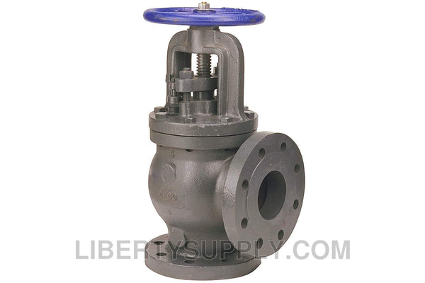 NIBCO F-869-Y 2-1/2" Flgd Cast Iron Angle Stop-Check Valve NHDT0RE