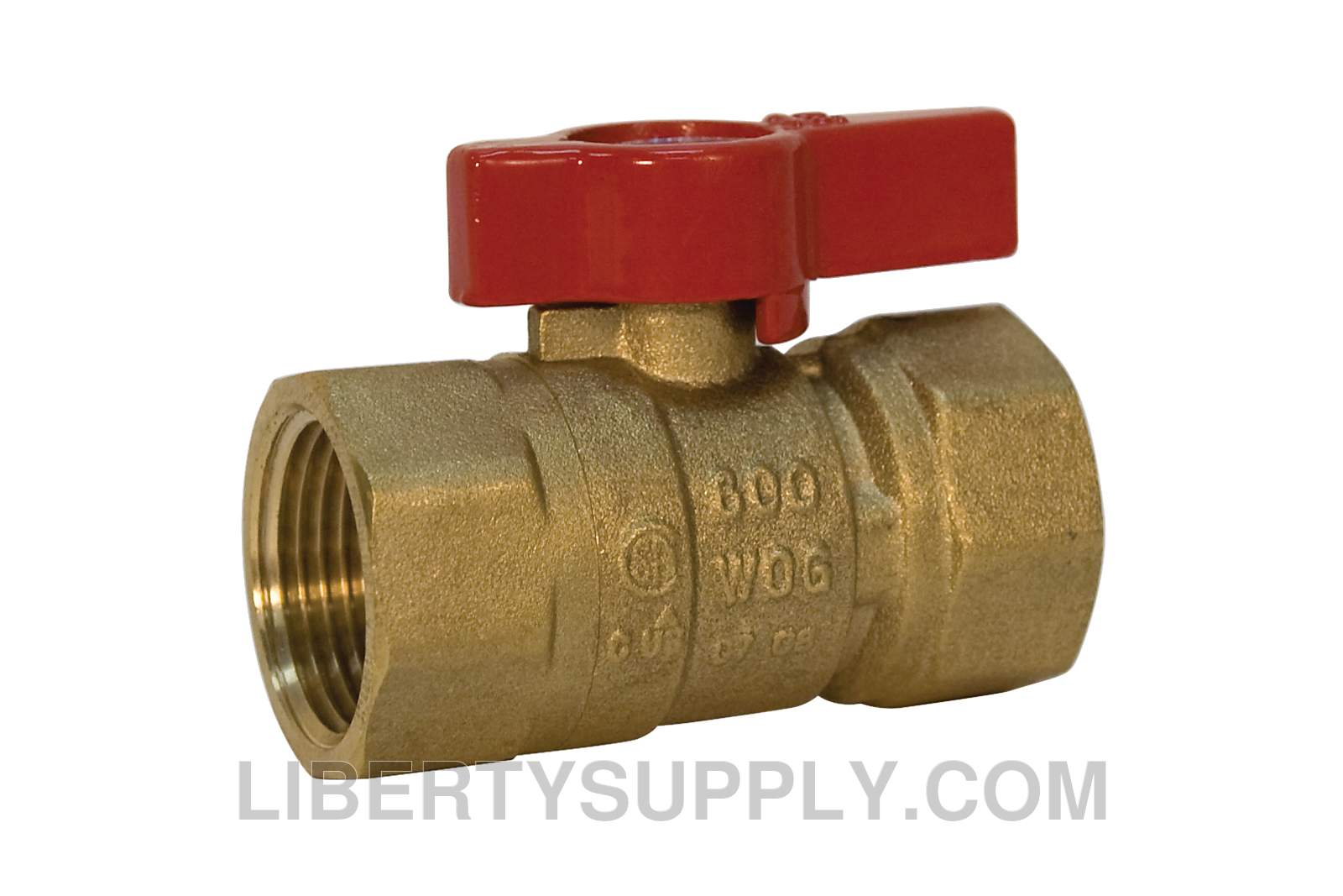 NIBCO GB1A 1/2" FIP x FIP Brass Gas Ball Valve N012116