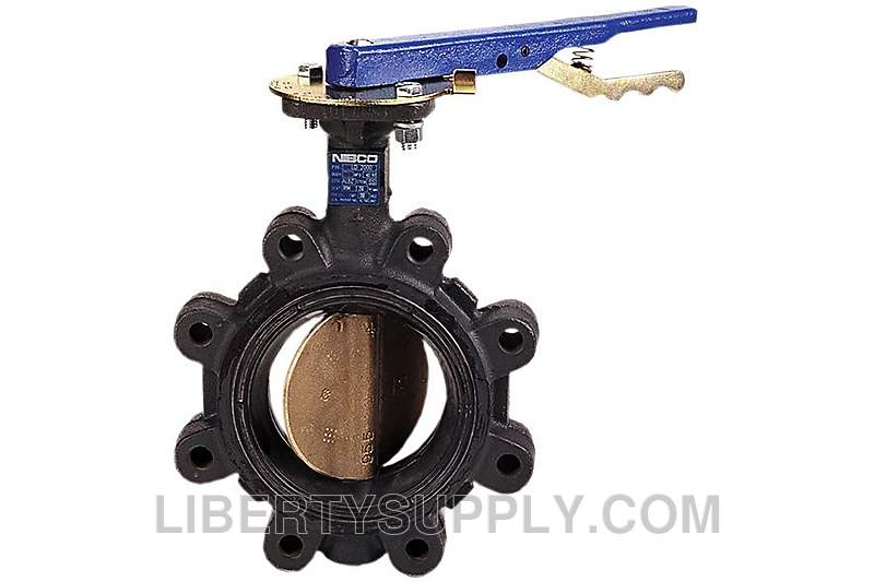 NIBCO LC-2000-3 3" Lug Cast Iron Butterfly Valve NLQ100F