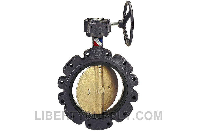 NIBCO LD-1000 14" Lug Ductile Iron Butterfly Valve NLGL10T