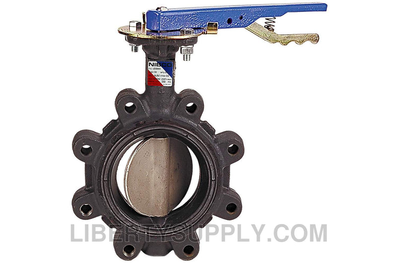NIBCO LD-2100 6" Lug Ductile Iron Butterfly Valve NLG160K