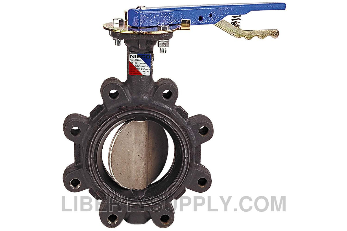 NIBCO NLG248H, 4 in.;100 mm Butterfly Valve Ductile Iron, 250 PSI, Stainless Steel Disc LD-3022-3