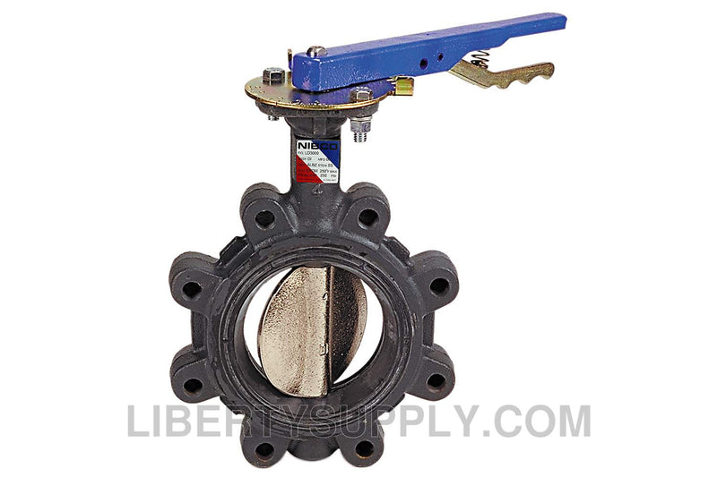 NIBCO LD-L110 3" Lug Actuation Butterfly Valve NLG24PF