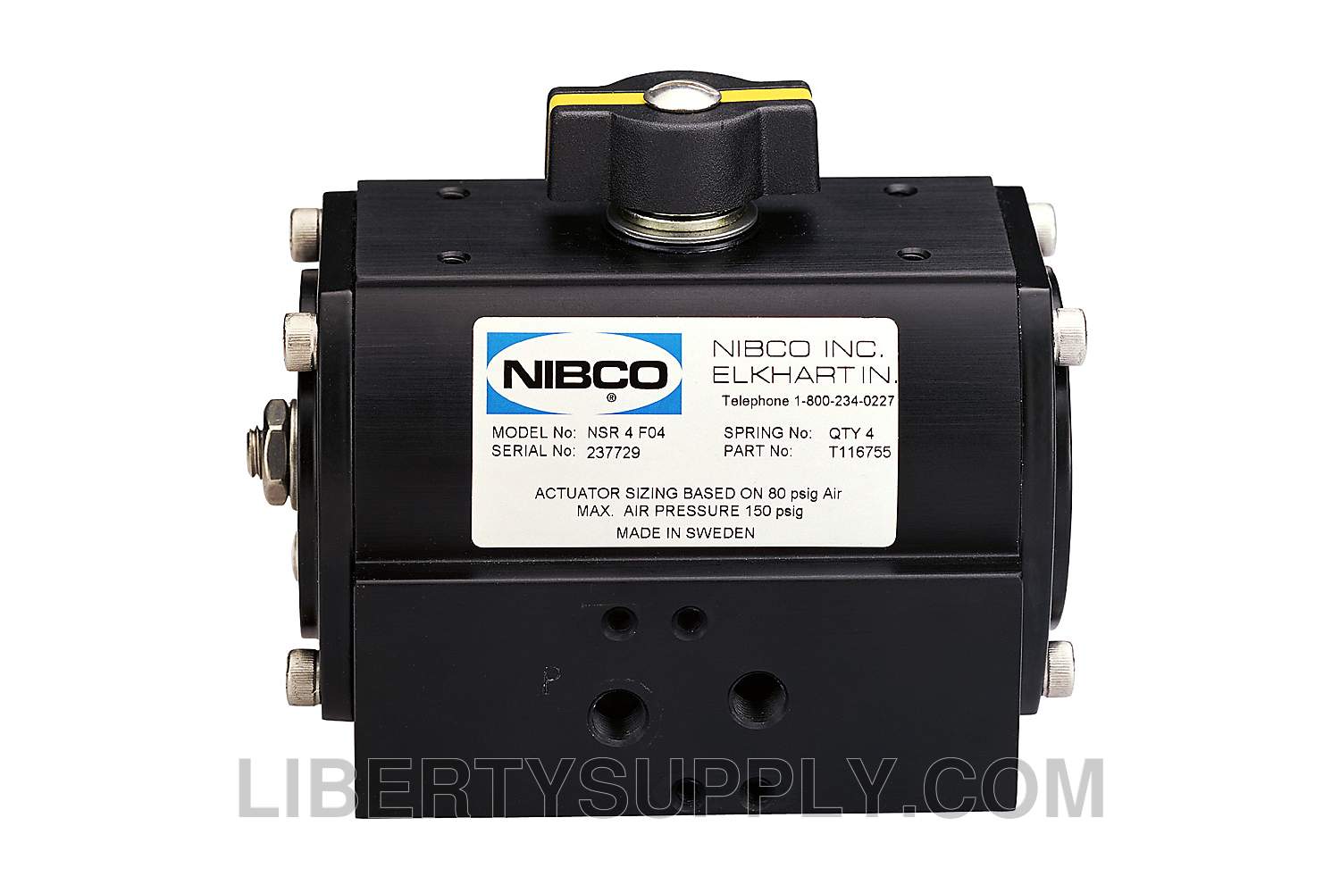 NIBCO NDA/NSR Spring Return Pneumatic Actuator T116951