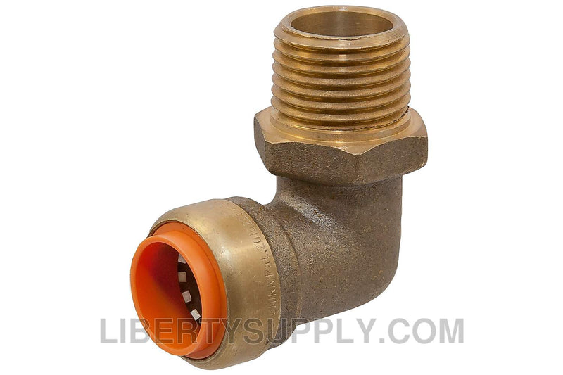 NIBCO P707-4-LF 1/2" 60&deg; (1/6 Bend) Push Metal Elbow B069900PE