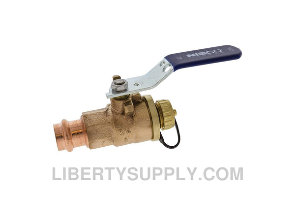 NIBCO PC-585-70-66-HC 1/2" Female Press x Hose Cap & Chain Press Ball Valve NF84C66