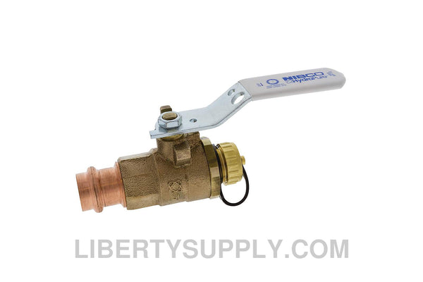 NIBCO PC-585-66-LF-HC 1/2" Female Press x Hose Cap & Chain LF Press Ball Valve NFB84HH6