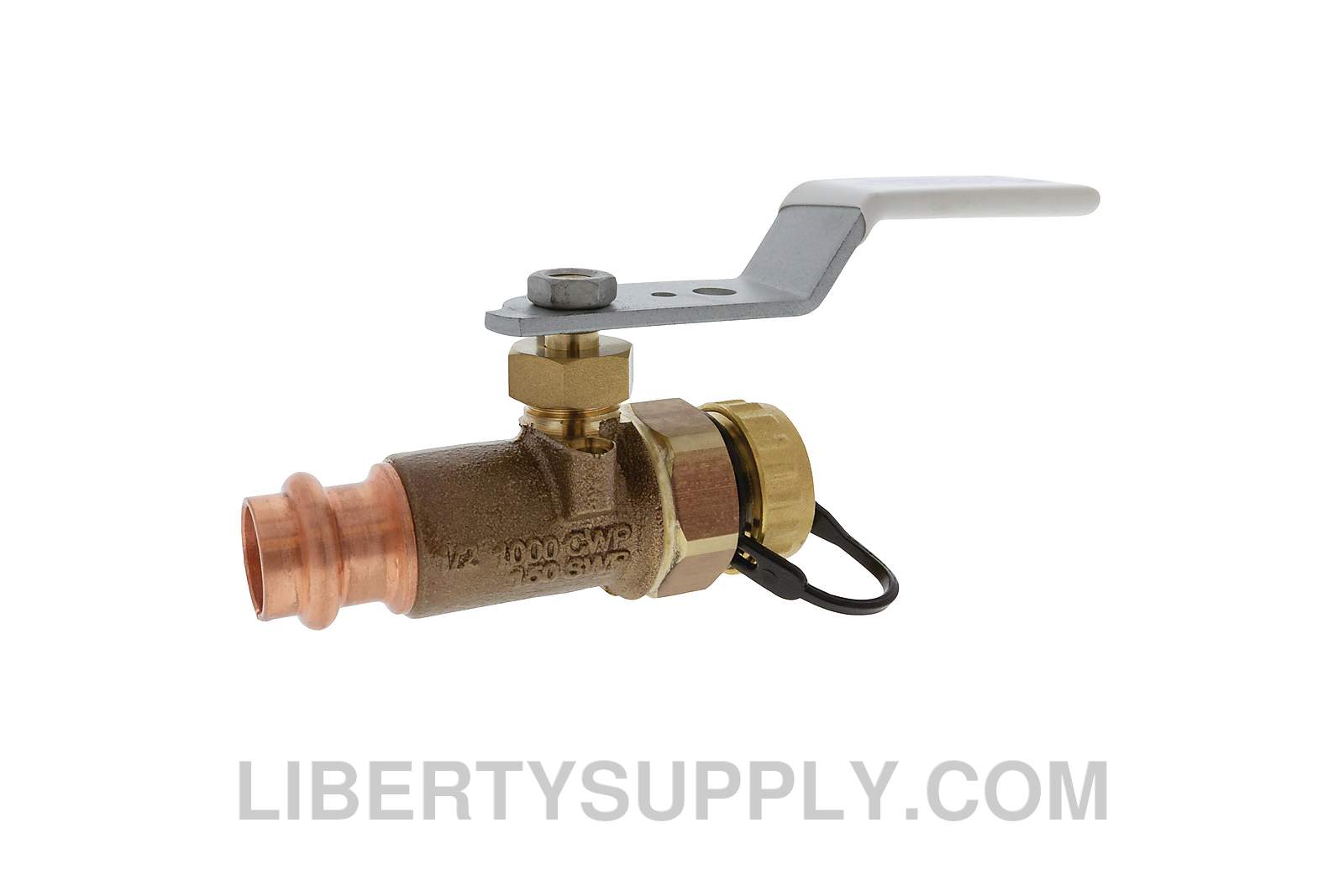 NIBCO PC-585HP-LF-HC 3/4" Press x Hose Bronze Ball Valve HP843X8