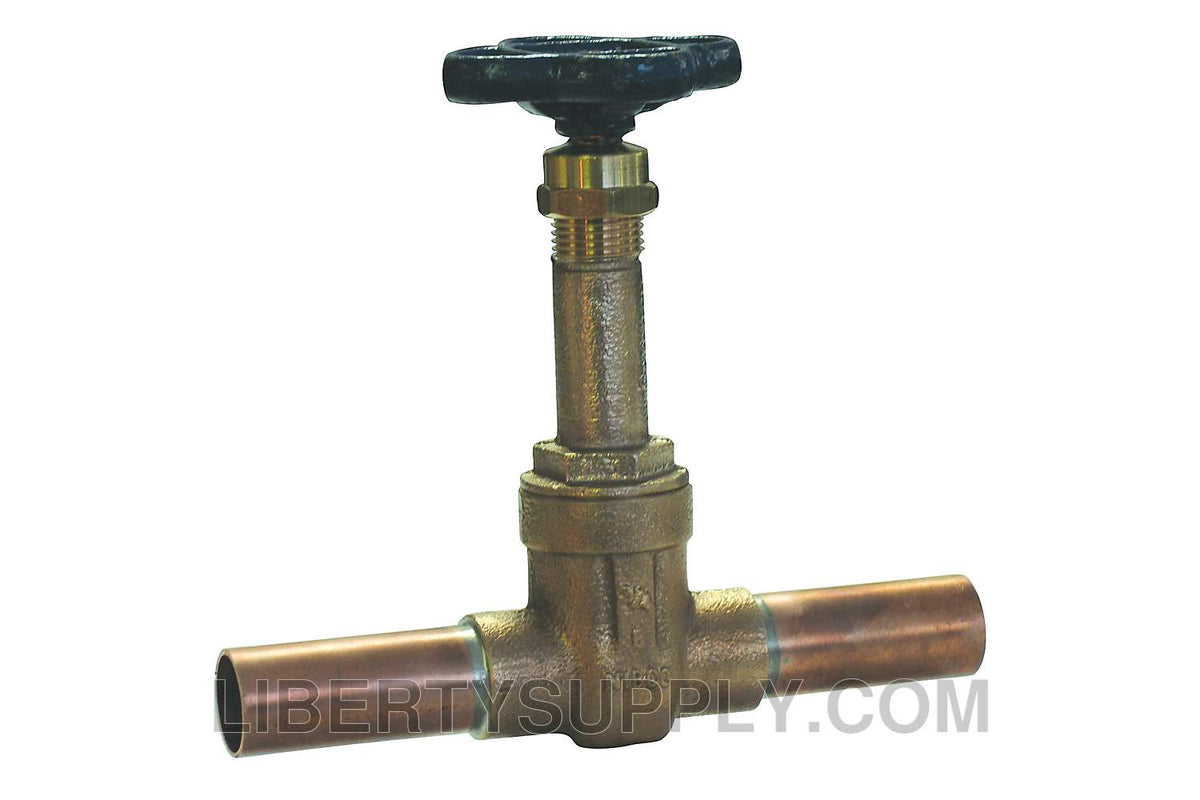 NIBCO NR0500D, 2 in. x 2 in. Gate Valve Bronze, Rising Stem, Copper Stubout PS-111