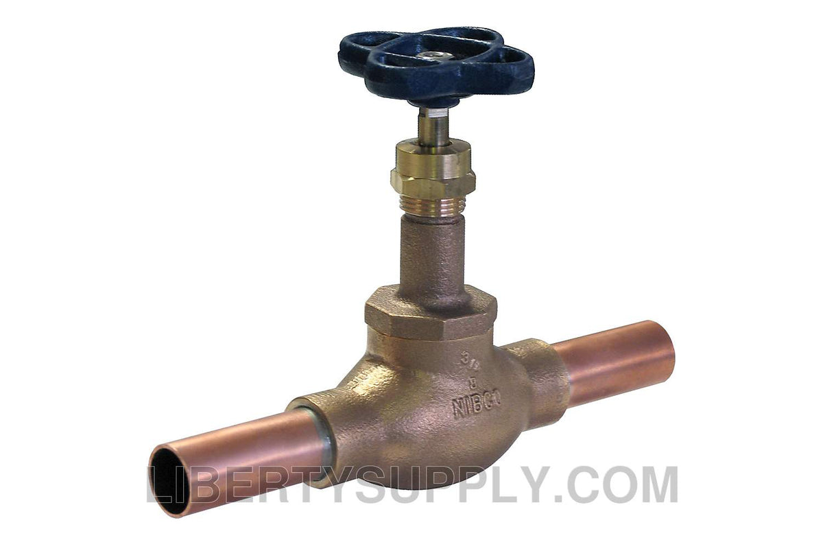 NIBCO NR2K00D, 2 in. x 2 in. Globe Valve Bronze, 200 PSI, Integral Seat, Copper Stubout PS-211-Y