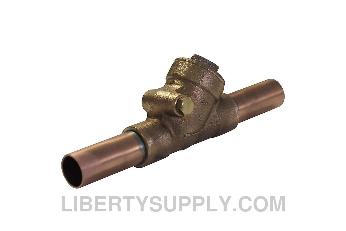 NIBCO NR7400A, 1in. x 1in. Check Valve Bronze, Horizontal Swing, Y-Pattern, Copper Stubout PS-413-Y