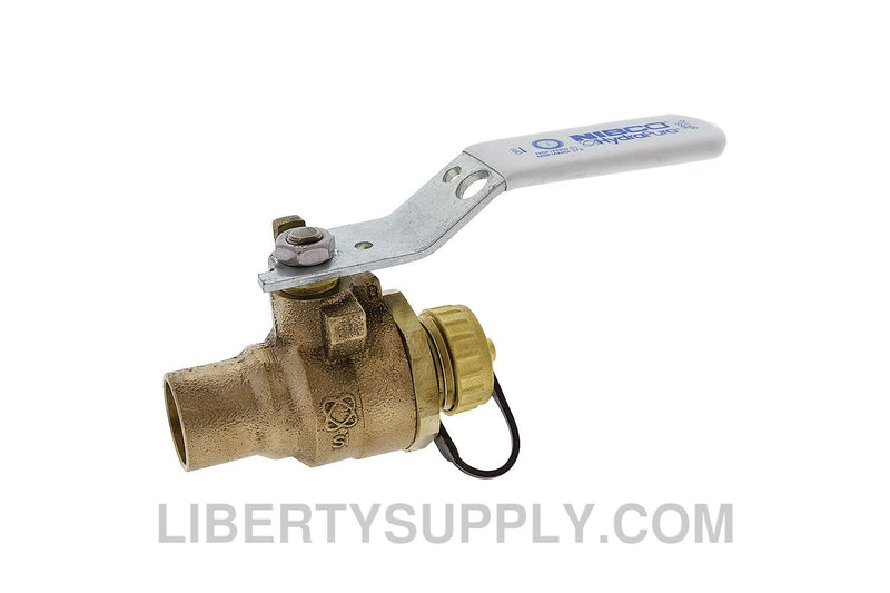 NIBCO S-585-80-LF-HC 1/2" FSC x Hose Cap & Chain LF Ball Valve NJB839P6