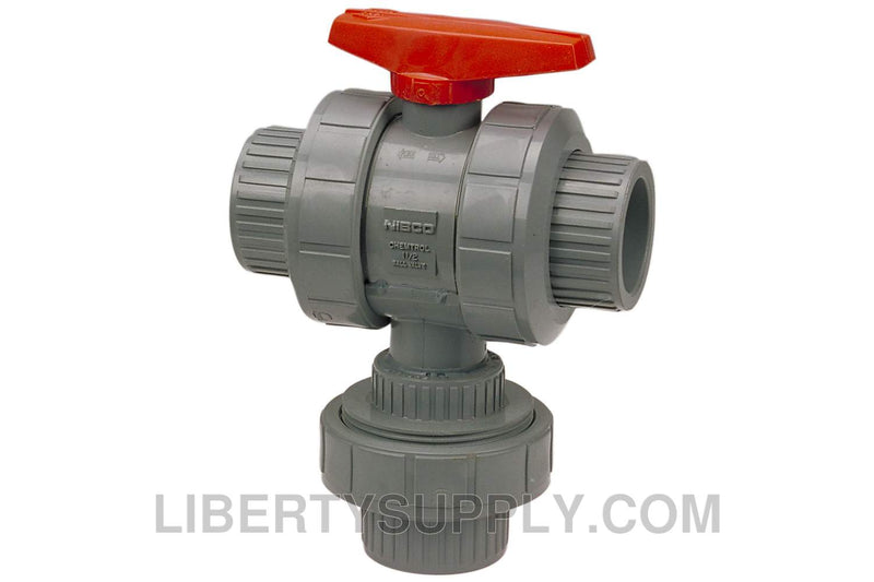 NIBCO T-51-D2-V 3/4" CPVC Chemtrol Multiport & Diverter Ball Valve MB975A8