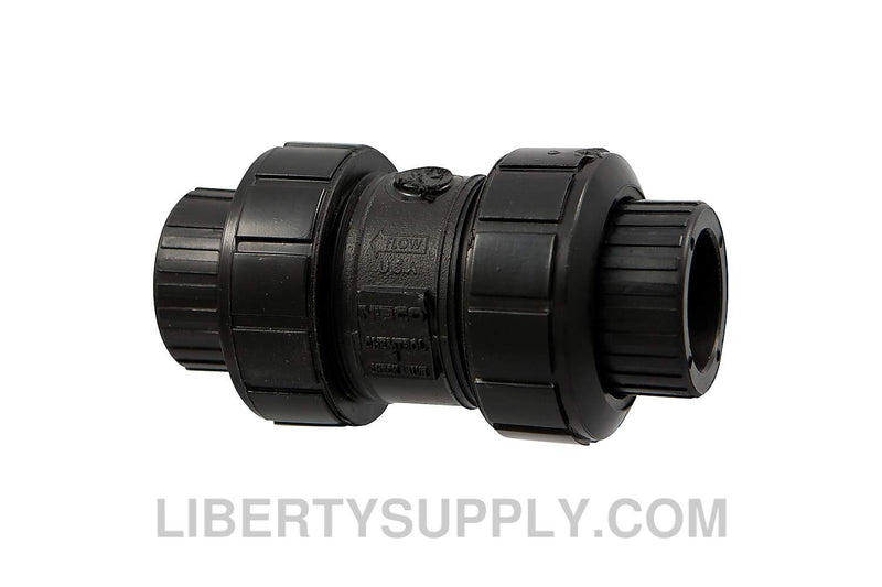 NIBCO S-61-BC-E 1-1/2" Black PP Chemtrol Ball-Check Valve MC817AC