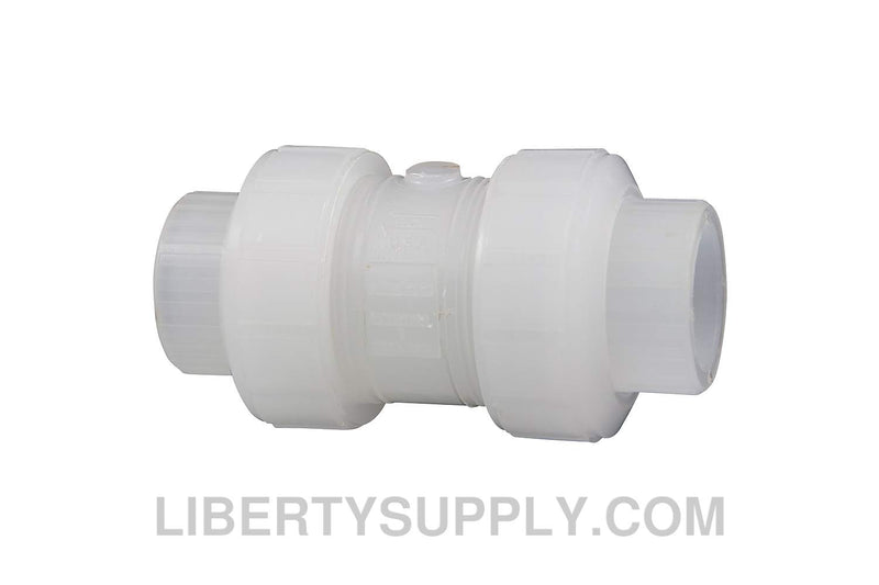 NIBCO T-62-BC-V 1-1/2" Natural PP Chemtrol Ball-Check Valve MN800AC