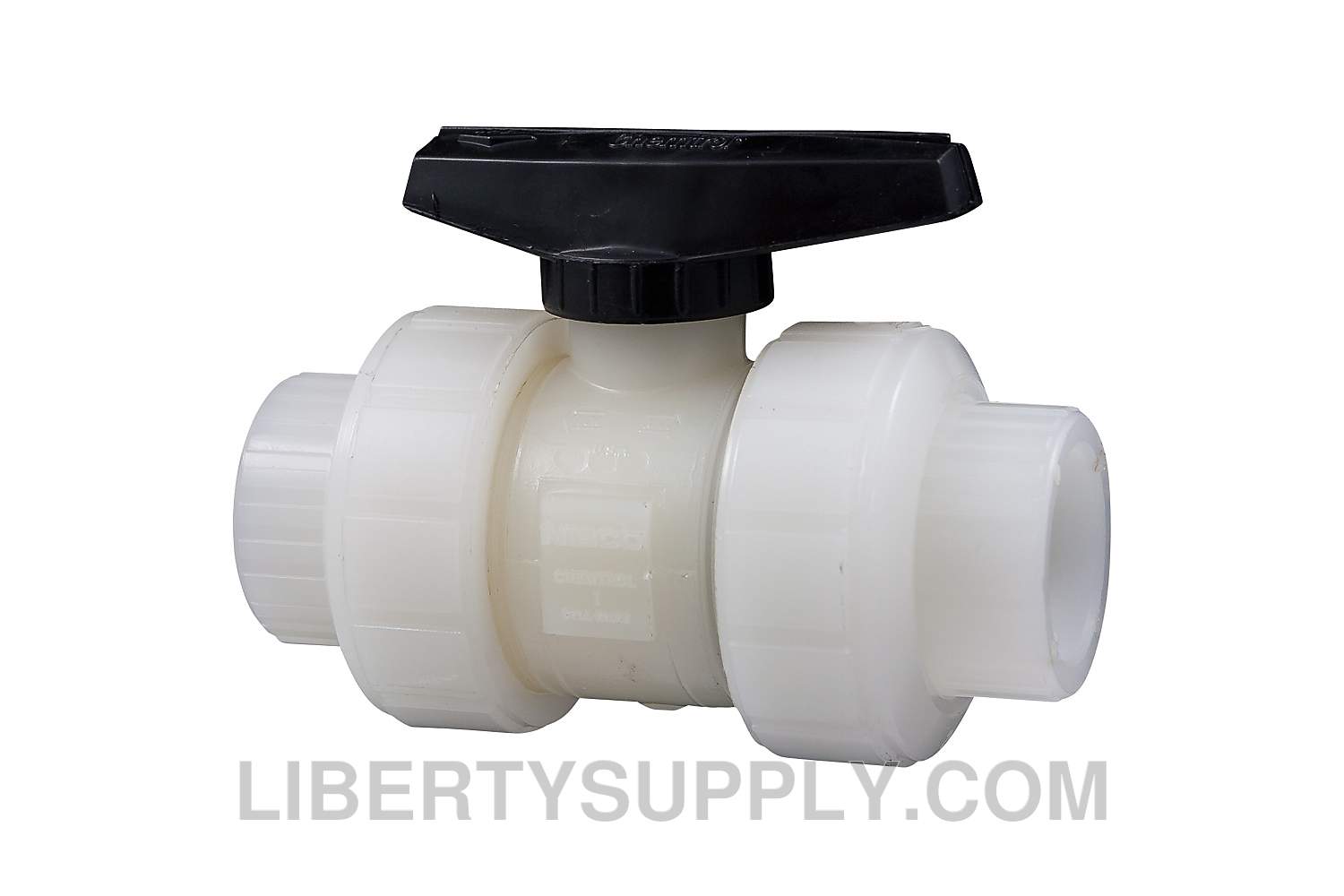 NIBCO S-66-TB-V 1-1/2" Natural PVDF Chemtrol Ball Valve ME909AC