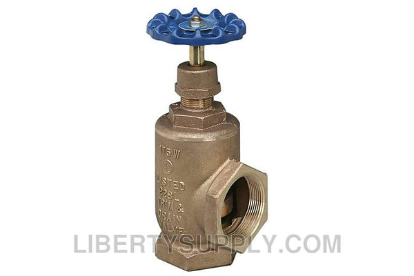 NIBCO T-301-W 1-1/4" FIPT Bronze Angle Valve NL4C00B