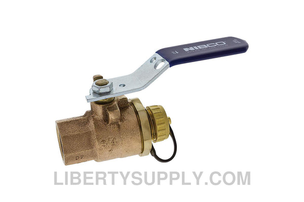 NIBCO T-585-70-66-HC 1/2" FIPT x Hose Cap & Chain Bronze Ball Valve NL958H6