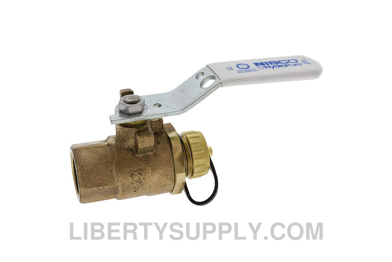 NIBCO T-585-66-LF-HC 1/2" FIPT x Hose Cap & Chain LF Ball Valve NLB978X6