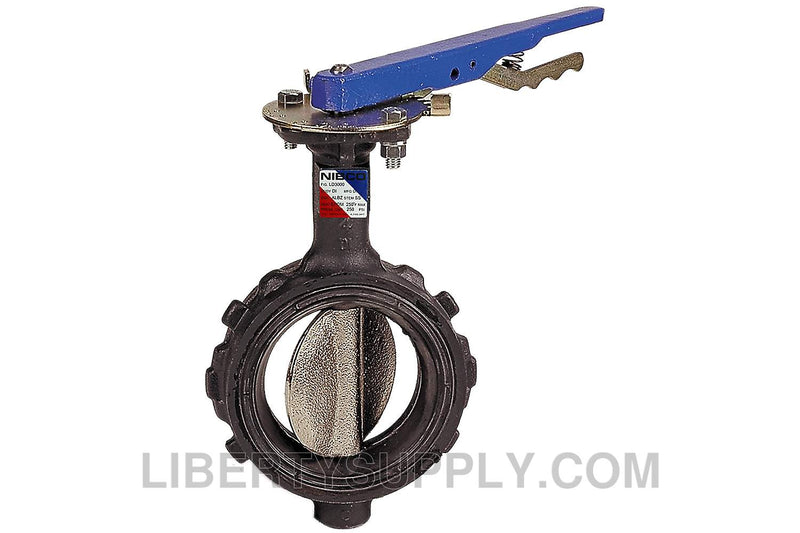 NIBCO WD-3010 5" Wafer Ductile Iron Butterfly Valve NLH200J