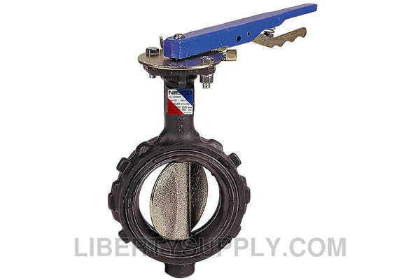 NIBCO WD-3010 10" Wafer Ductile Iron Butterfly Valve NLH190M