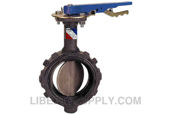 NIBCO WD-3122 8" Wafer Ductile Iron Butterfly Valve NLH350L