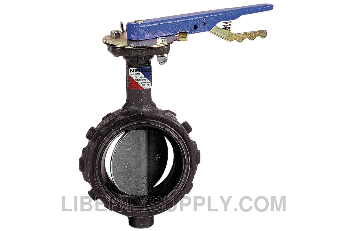 NIBCO NLH25DL, 8 in.;200 mm Butterfly Valve Ductile Iron, Wafer Type, Ductile Iron Disc WD-3110-3