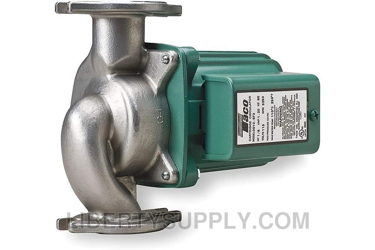 Taco 008-SF6, 00 Series Cartridge Circulator, Sst, Flgd, 115V