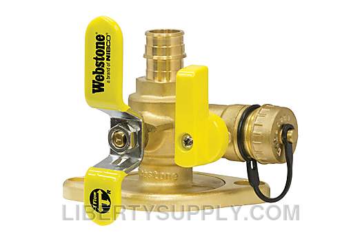 Webstone PEX-X141W 3/4" x 3/4" F1807 PEX x Rotating Flange Isolator w/Drain H-31413W