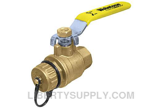 Webstone THD-X031W 1/2" x 3/4" FIP x Hose Transition Brass Ball Valve H-40312W